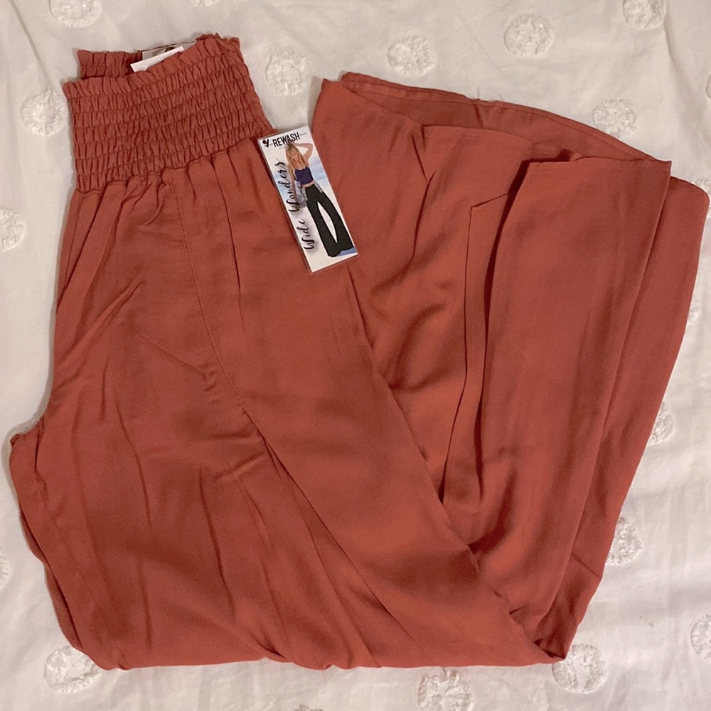 Rewash Brand Smock Wrap Wide Leg Pants. NWT